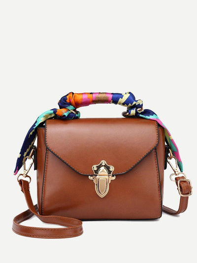 Twilly Scarf Push Lock Shoulder Bag-accessories-Des Mess