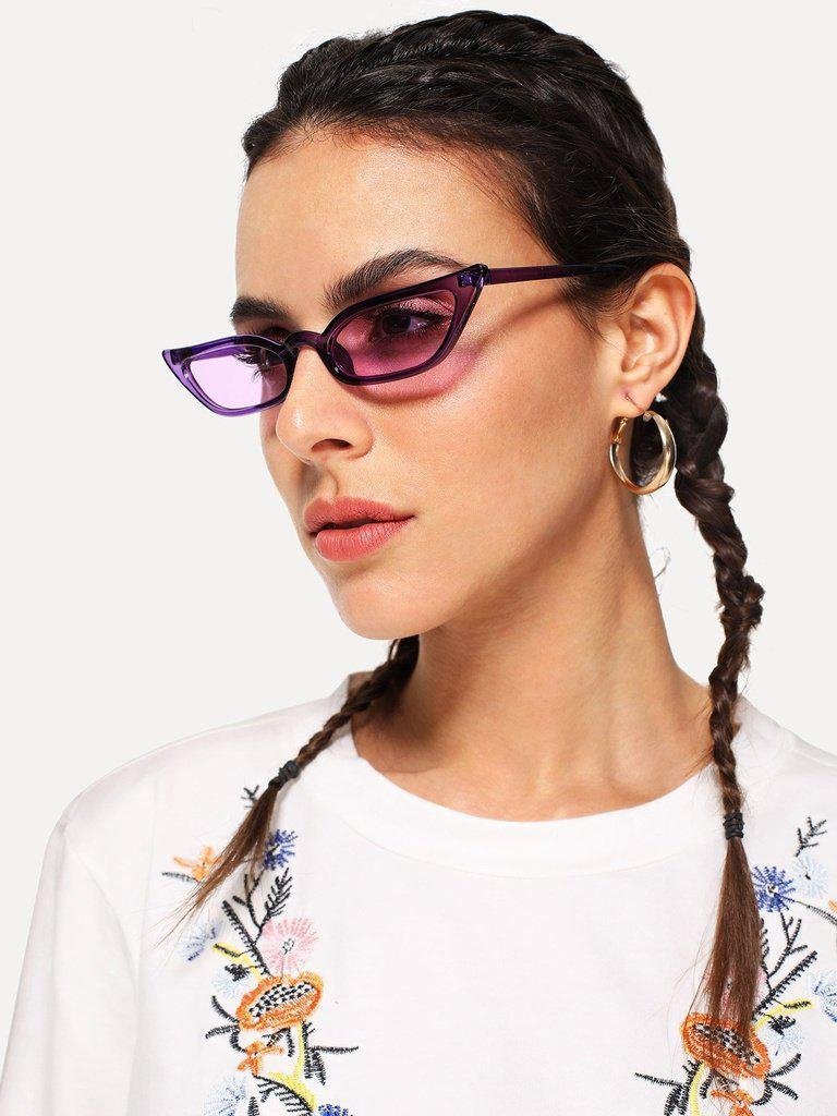 Tinted Lens Cat Eye Sunglasses-accessories-Des Mess