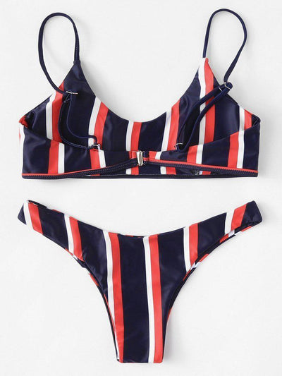 Striped Bikini Set--Des Mess