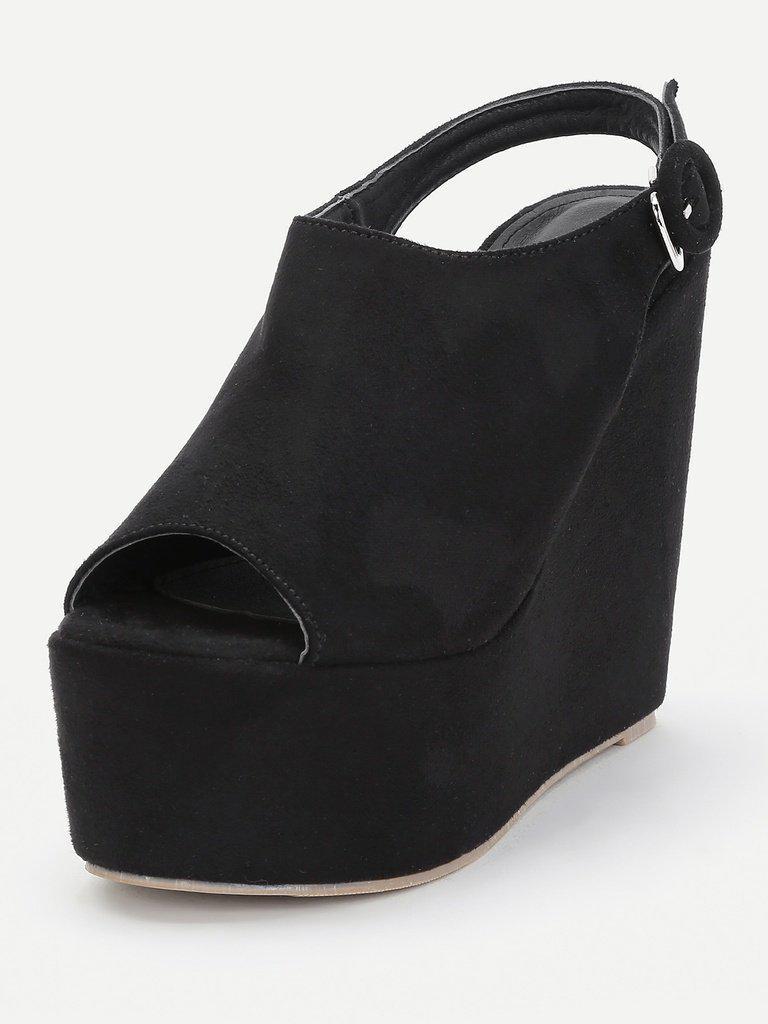Platform Open Toe Heeled Wedges-shoes-Des Mess