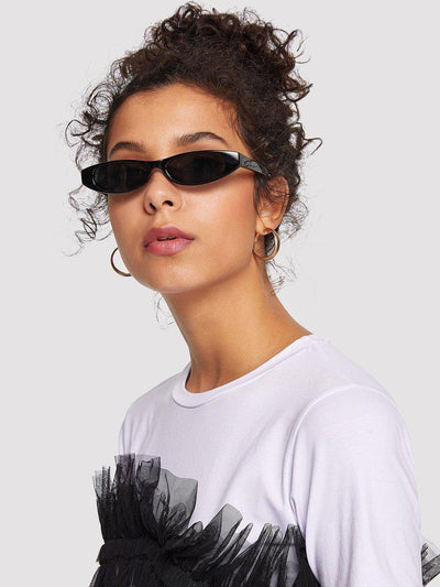 Plain Frame Mirror Lens Sunglasses-accessories-Des Mess