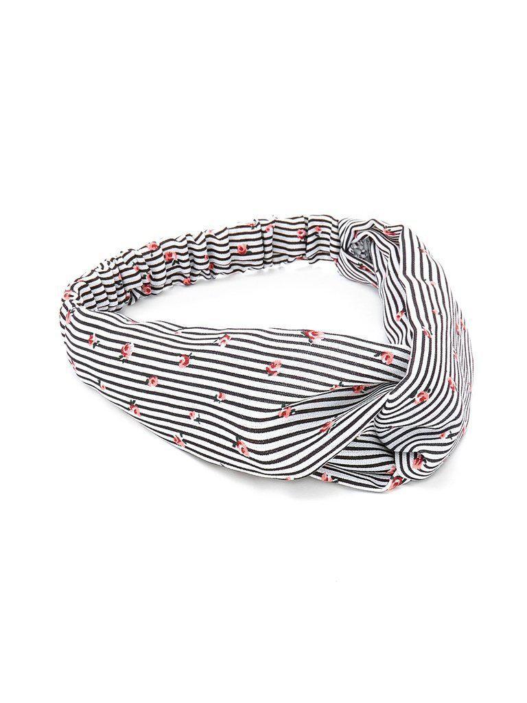 Calico Print Striped Headband-hair-Des Mess