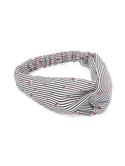 Calico Print Striped Headband-hair-Des Mess
