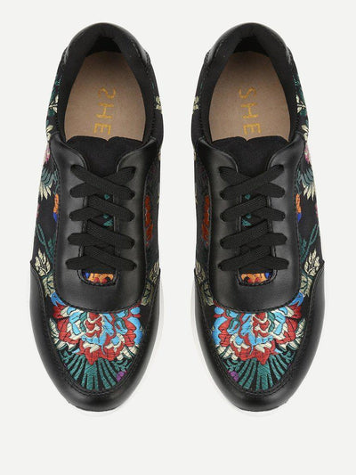 Low Top Embroidered Sneakers-shoes-Des Mess