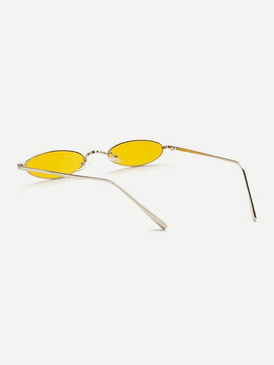 Flat Lens Metal Frame Sunglasses-accessories-Des Mess