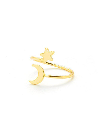 Moon & Star Design Ring-jewelry-Des Mess