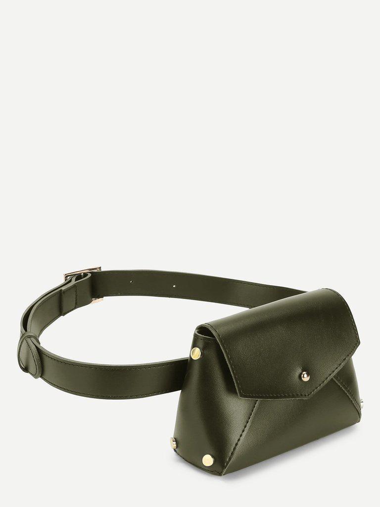 Flap Bum Bag With Adjustable Strap-accessories-Des Mess