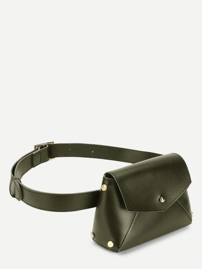Flap Bum Bag With Adjustable Strap-accessories-Des Mess