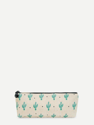 Cactus Print Pencil Case-others-Des Mess