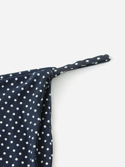 Polka Dot Print Triangle Bikini Set-swimwear-Des Mess