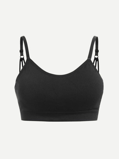Ring Linked Striped Bra-sportswear-Des Mess