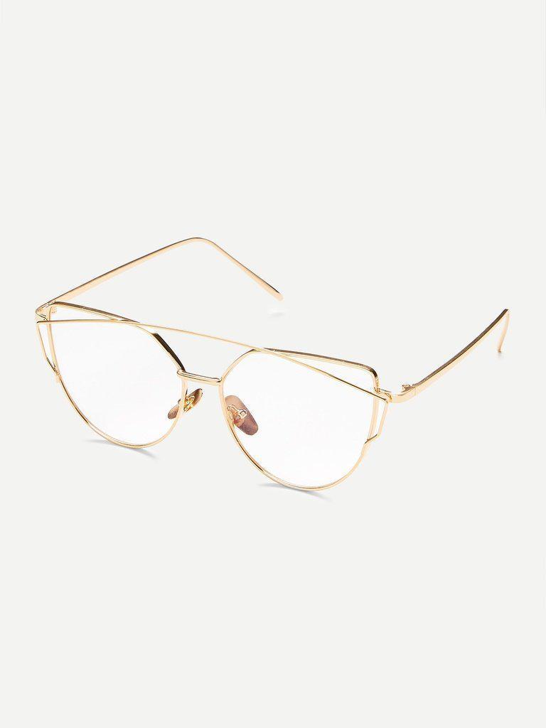 Metal Frame Cat Eye Glasses-accessories-Des Mess