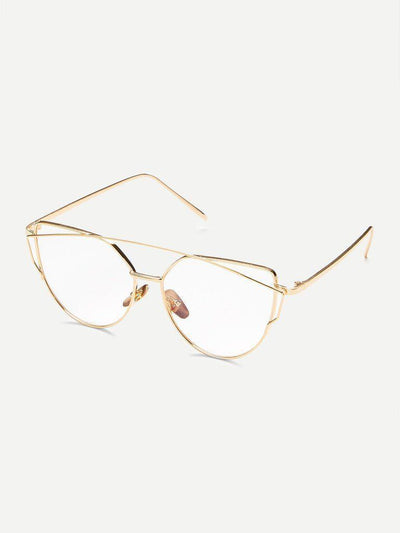 Metal Frame Cat Eye Glasses-accessories-Des Mess