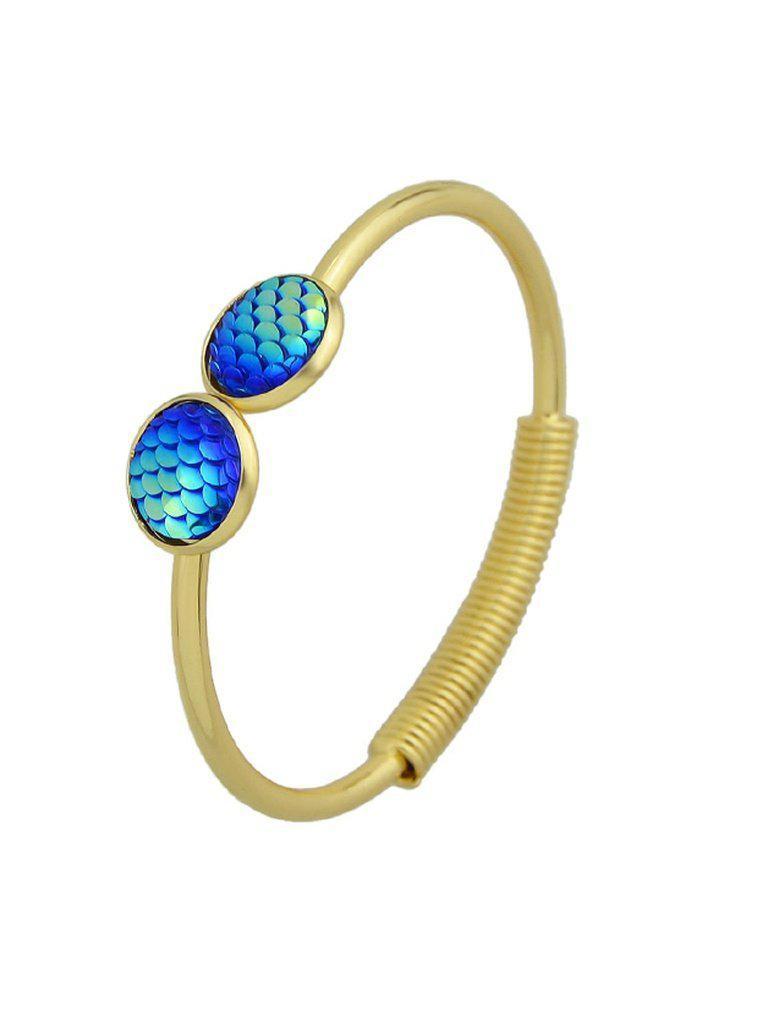 Blue Mermaid Scales Love Bracelets--Des Mess