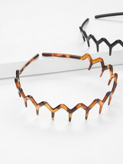 Leopard & Plain Design Headband 2Pcs-hair-Des Mess