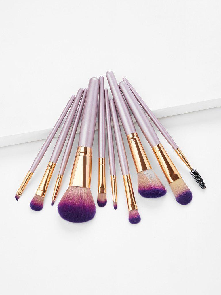 Ombre Bristle Professional Makeup Brush Set 10Pcs-makeup-Des Mess