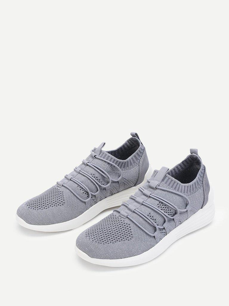 Knit Design Slip On Sneakers-shoes-Des Mess