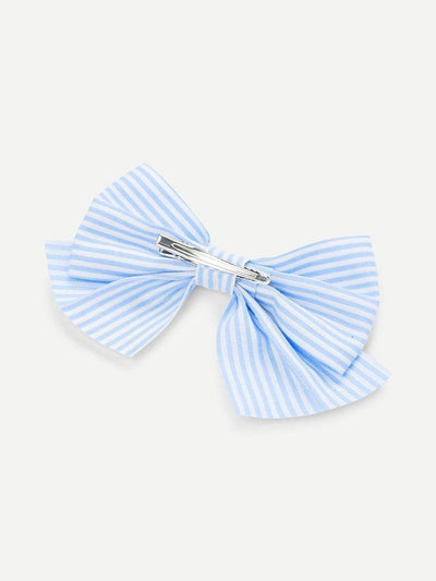 Striped Bow Hair Clip-hair-Des Mess