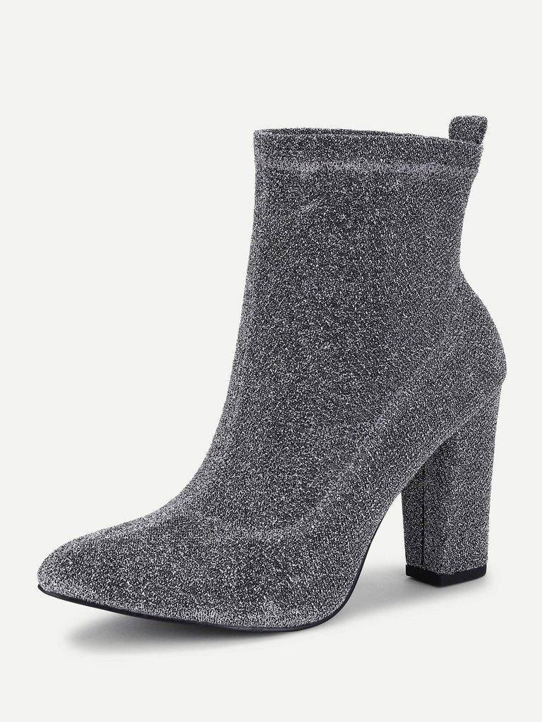 Almond Toe Block Heeled Ankle Boots-shoes-Des Mess