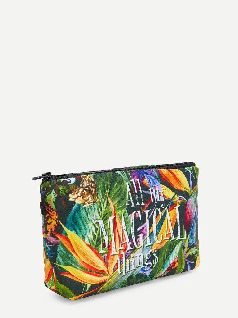 Jungle Print Makeup Bag-makeup-Des Mess