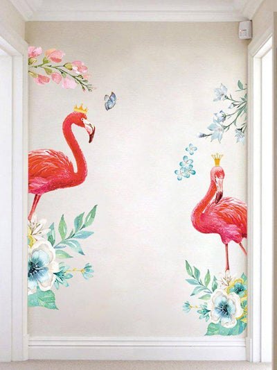 Couple Flamingo Wall Mural-others-Des Mess