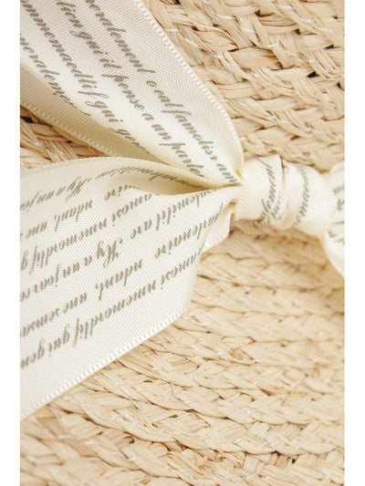 Knot Band Raw Trim Straw Hat-accessories-Des Mess