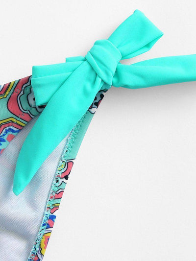 Bow Tie Halter Bikini Set-swimwear-Des Mess
