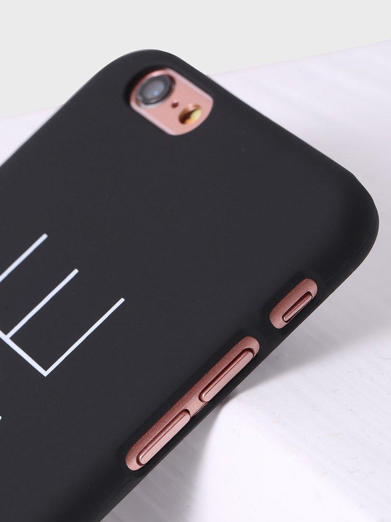 Black Letter Print iPhone Case-others-Des Mess