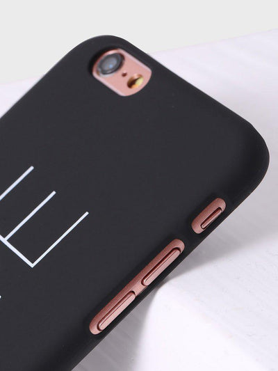 Black Letter Print iPhone Case-others-Des Mess
