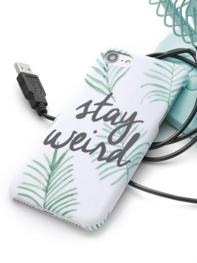 Leaf And Letter Print iPhone Case-others-Des Mess