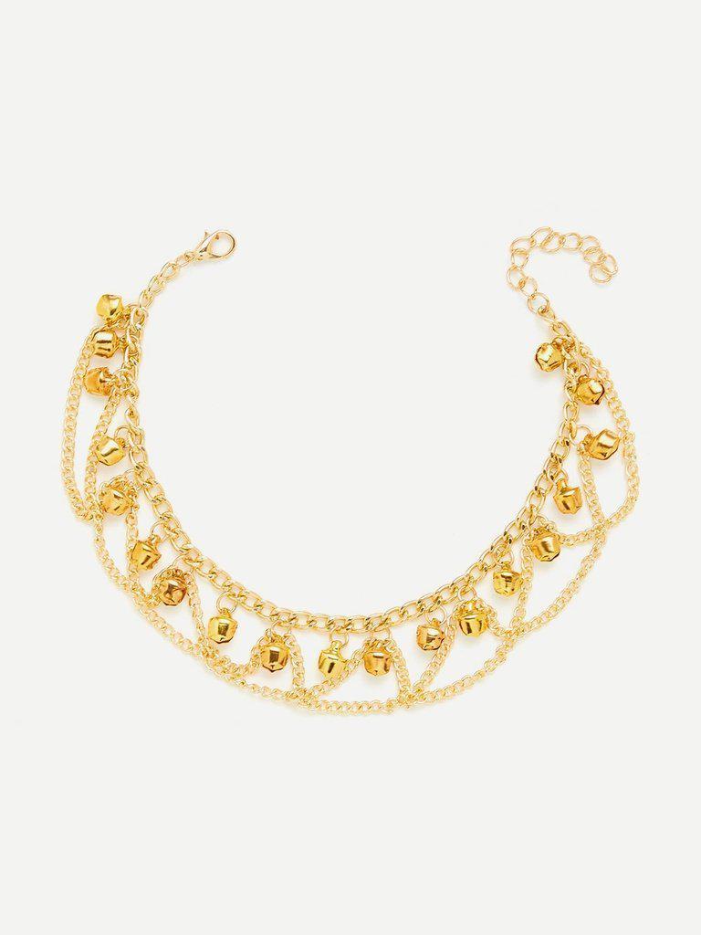 Bells Charm Layered Chain Anklet-jewelry-Des Mess