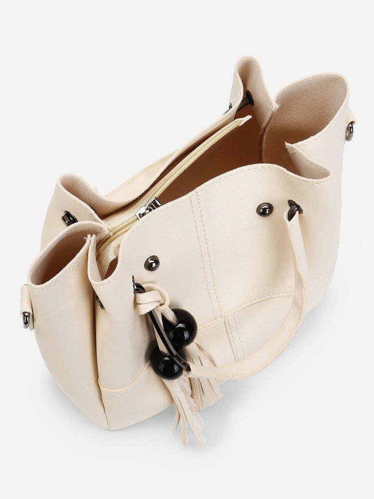 Tassel Charm Tote Bag 3pcs-accessories-Des Mess