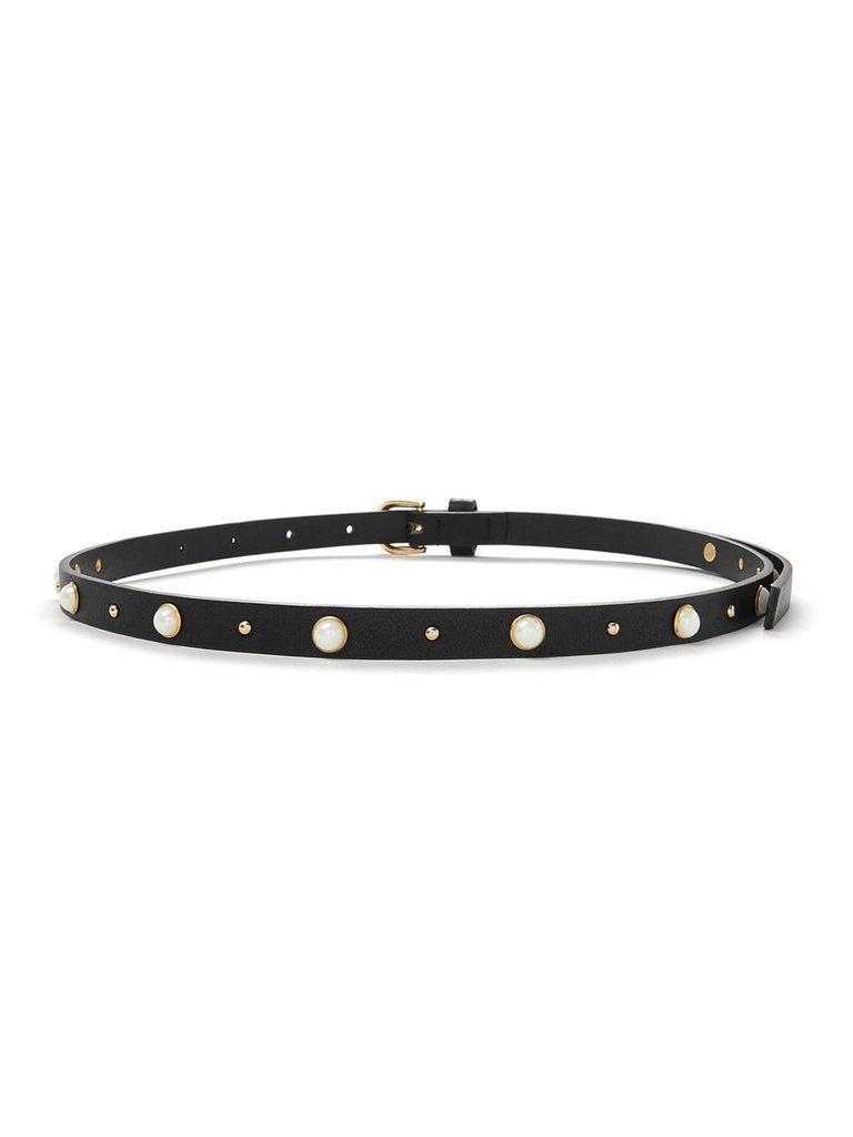 Faux Pearl Decor Belt-accessories-Des Mess