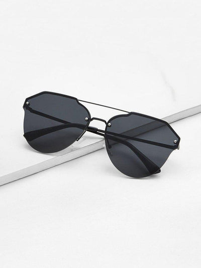 Double Bridge Rimless Sunglasses-accessories-Des Mess