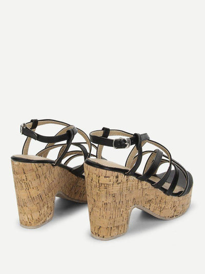 Strappy Platform Wedge Sandals-shoes-Des Mess