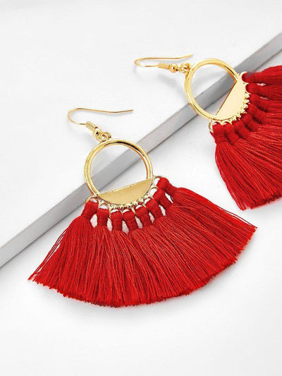Tassel Drop Earrings-jewelry-Des Mess