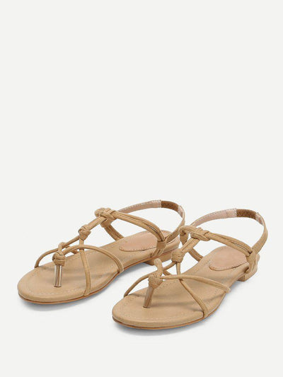 Toe Post Strappy Flat Sandals-shoes-Des Mess