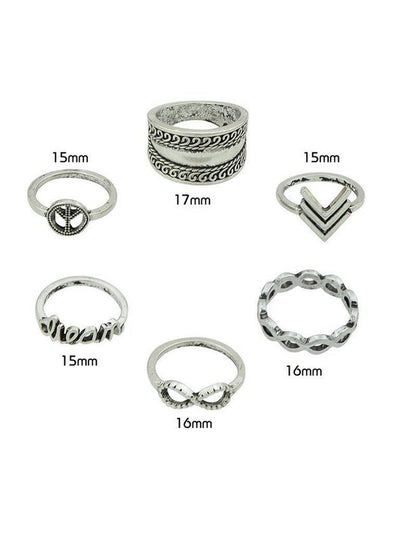 Vintage Carved Ring Set-jewelry-Des Mess