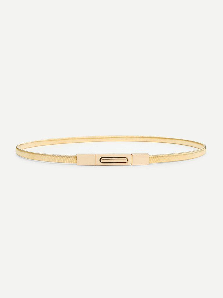 Metallic Skinny Belt-accessories-Des Mess