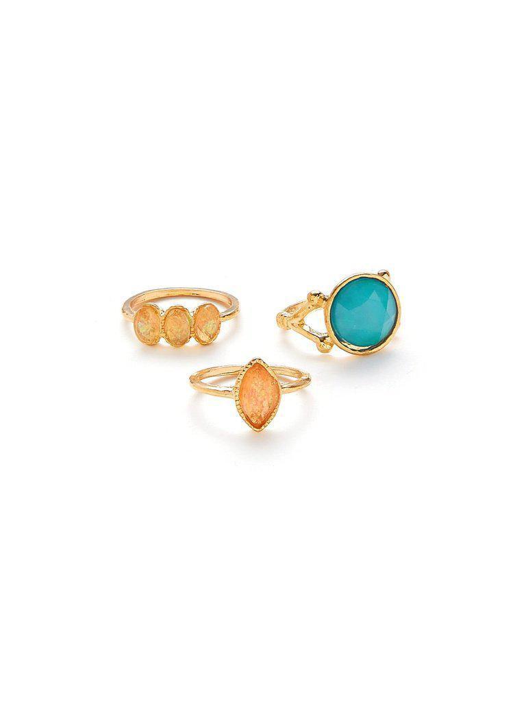 Gemstone Ring Set 3pcs-jewelry-Des Mess