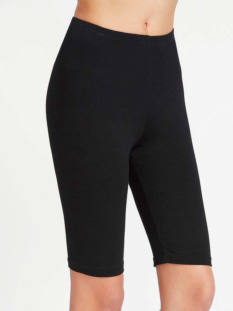 Elastic Waist Short Leggings-bottom-Des Mess