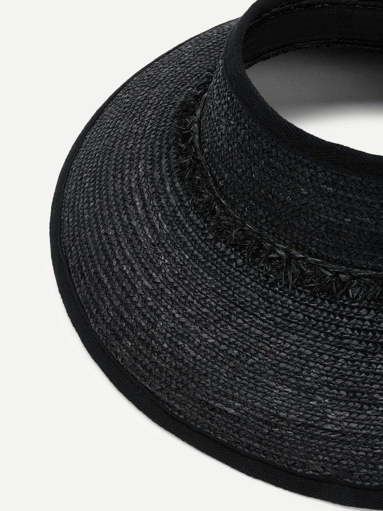 Roll Up Straw Visor Hat-accessories-Des Mess