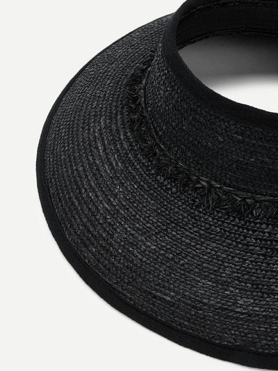 Roll Up Straw Visor Hat-accessories-Des Mess