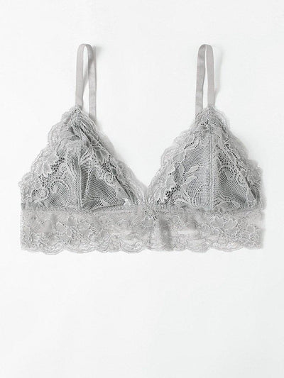 Lace Trim Triangle Bralette-lingerie-Des Mess