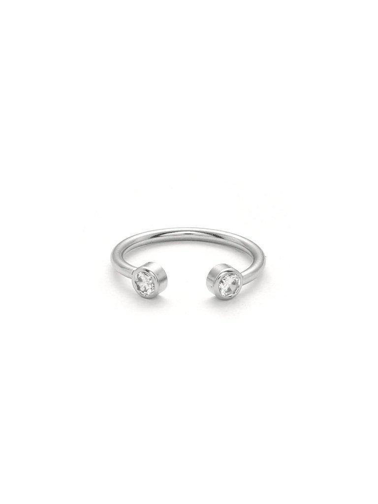 Rhinestone Detail Open Ring-jewelry-Des Mess