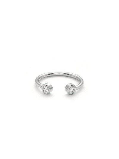 Rhinestone Detail Open Ring-jewelry-Des Mess