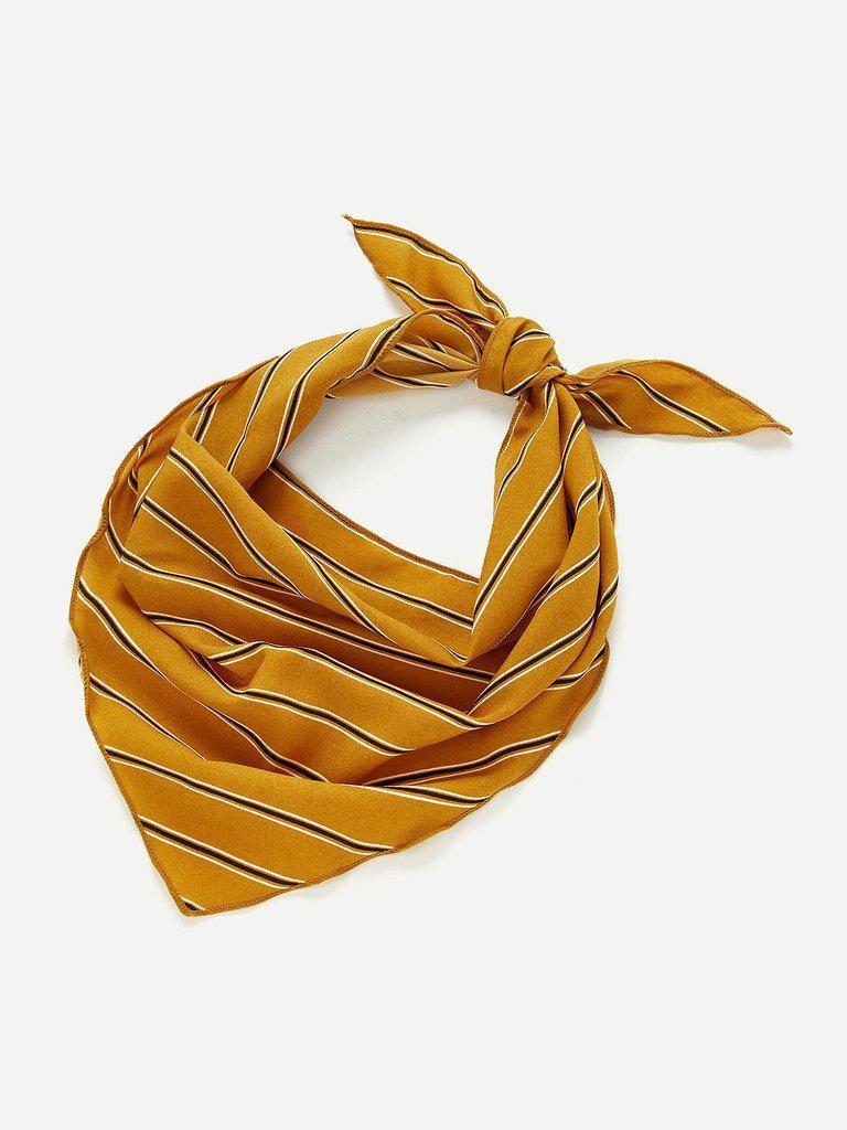 Vertical Striped Print Twilly Scarf-accessories-Des Mess