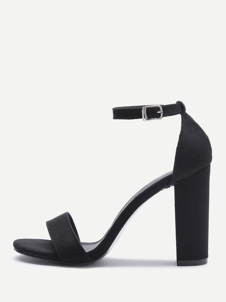 Two Part Block Heeled Sandals-shoes-Des Mess
