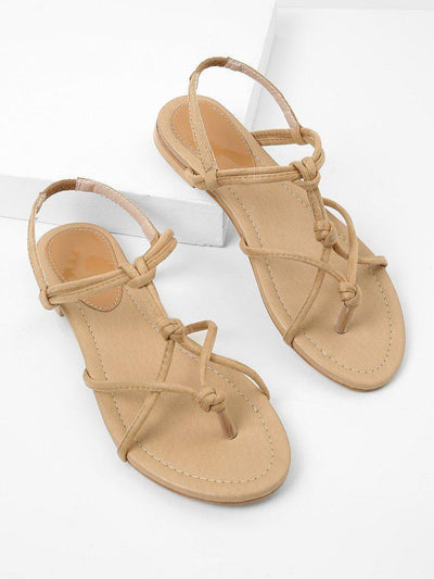 Toe Post Strappy Flat Sandals-shoes-Des Mess