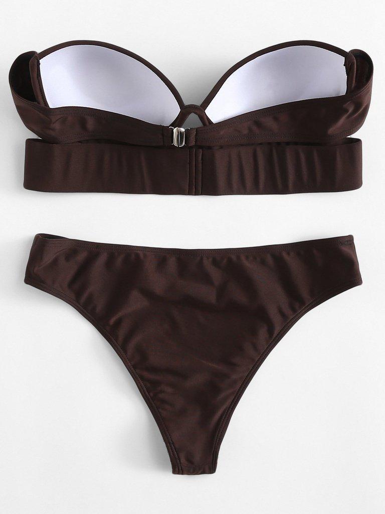 Cutout Bandeau Bikini Set-swimwear-Des Mess